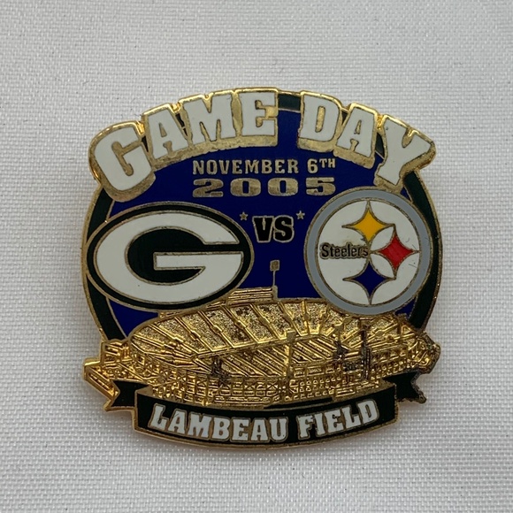 NFL Green Bay Packers vs. Pittsburgh Steelers Game Day Lambeau 2005 Lapel Pin - Picture 1 of 7